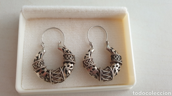Joyeria: PENDIENTES DE PLATA DE LEY LABRADOS - Foto 1