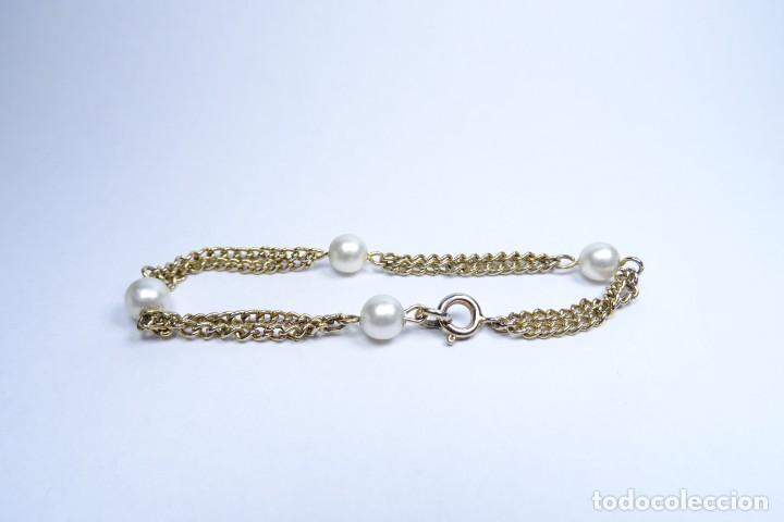 Joyeria: Pulsera para ni&ntilde;a en oro con perlitas - Foto 2