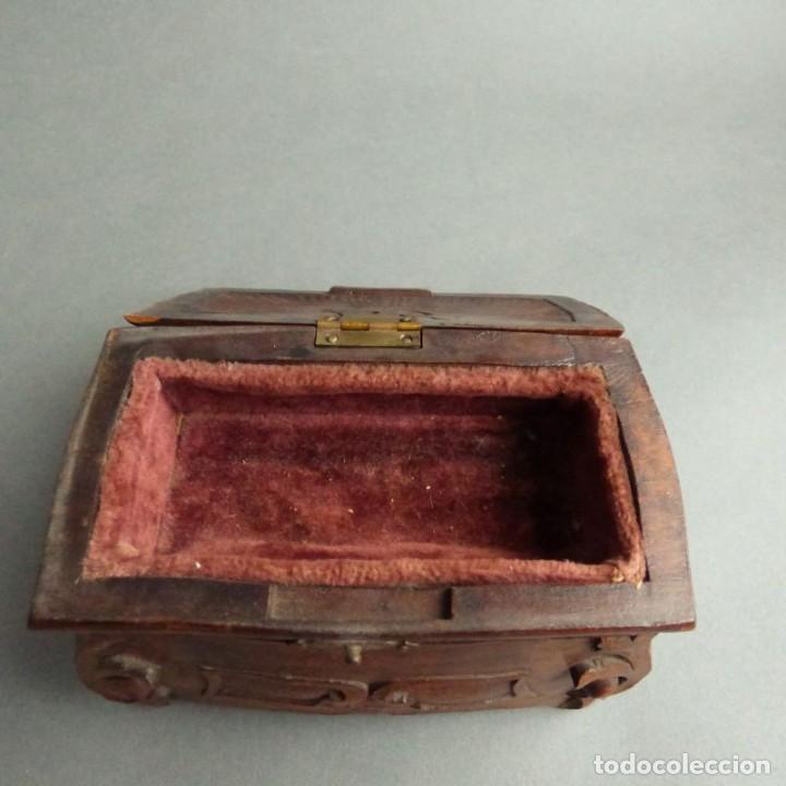 Joyeria: Joyero de madera tallada. 1850 - 1880 - Foto 5