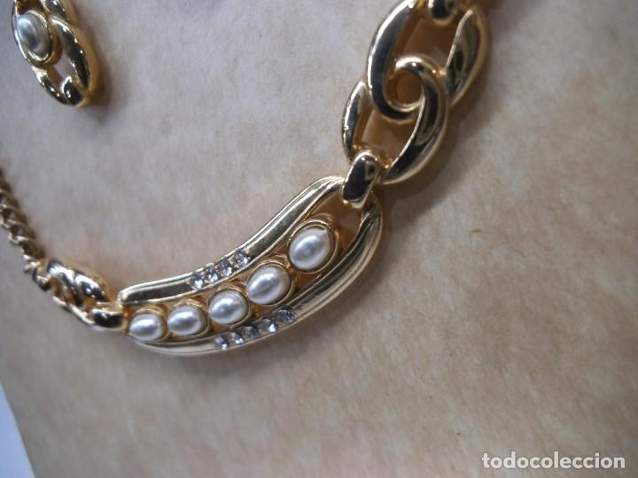 Joyeria: GARGANTILLA Y PENDIENTES ( CENTRO PERLAS ) dorado - Foto 3