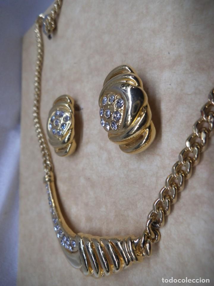 Joyeria: GARGANTILLA Y PENDIENTES ( CENTO PIEDRAS ) dorado - Foto 4