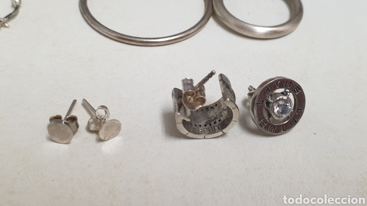 Joyeria: LOTE DE PENDIENTES DE PLATA DE LEY - Foto 5