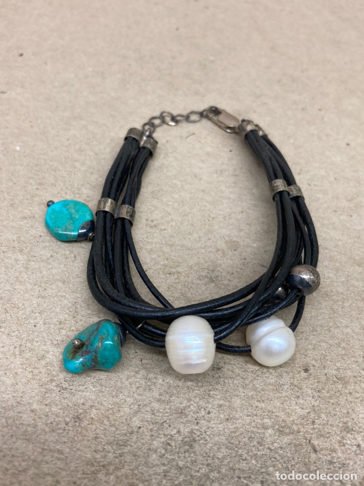 Joyeria: Pulsera de plata turquesa y perla natural - Foto 1