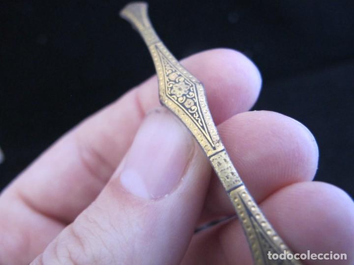 Joyeria: broche de damasquinado oro de Toledo - Foto 3