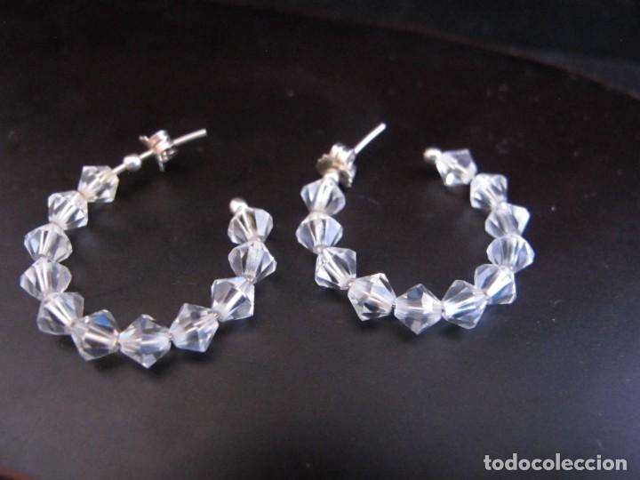 Joyeria: Pendientes de plata de ley y cristales. - Foto 1