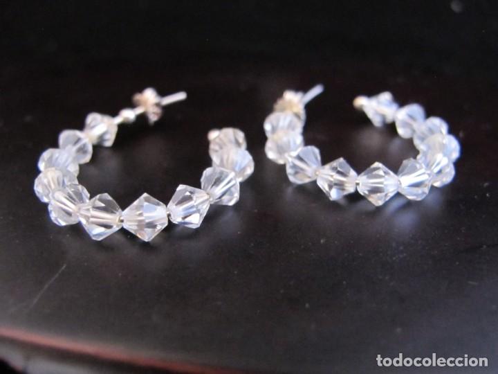 Joyeria: Pendientes de plata de ley y cristales. - Foto 2