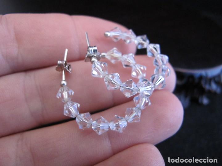 Joyeria: Pendientes de plata de ley y cristales. - Foto 3