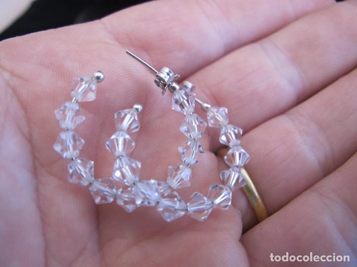 Joyeria: Pendientes de plata de ley y cristales. - Foto 4