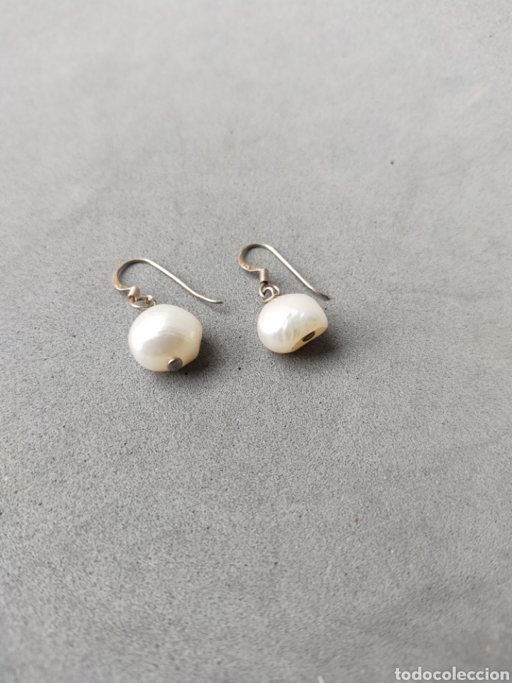 Joyeria: PENDIENTES DE PLATA Y PERLAS. - Foto 2