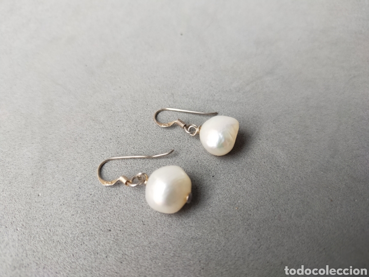 Joyeria: PENDIENTES DE PLATA Y PERLAS. - Foto 4