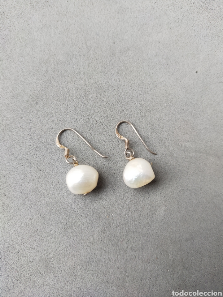 Joyeria: PENDIENTES DE PLATA Y PERLAS. - Foto 1