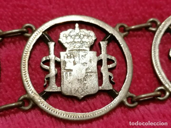 Joyeria: PULSERA ANTIGUA DE PLATA TROQUELADA - Foto 7