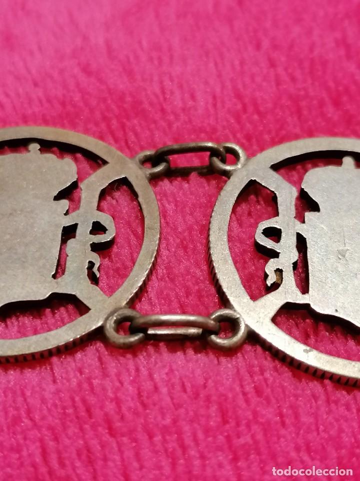 Joyeria: PULSERA ANTIGUA DE PLATA TROQUELADA - Foto 9