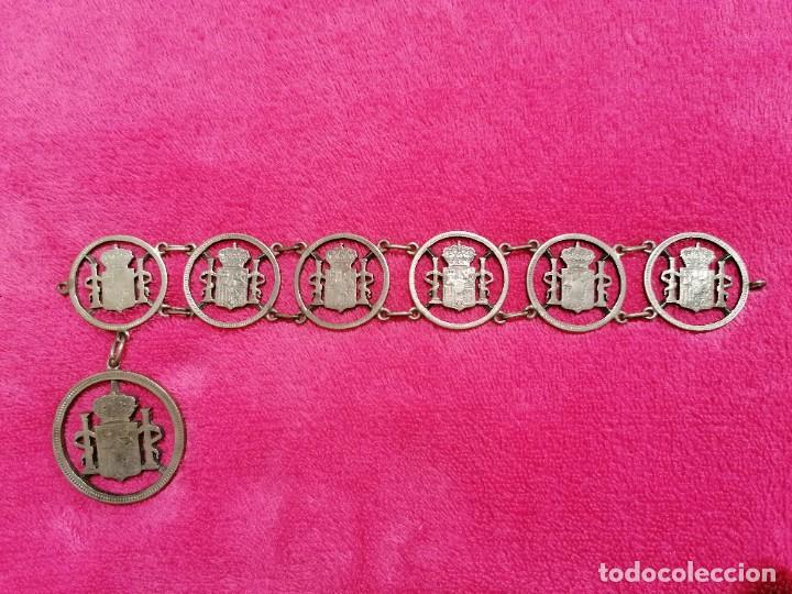 Joyeria: PULSERA ANTIGUA DE PLATA TROQUELADA - Foto 1