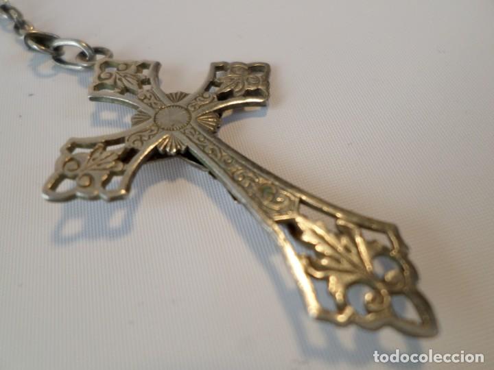 Joyeria: ANTIGUO ROSARIO DE PLATA Y CRISTAL - Foto 5