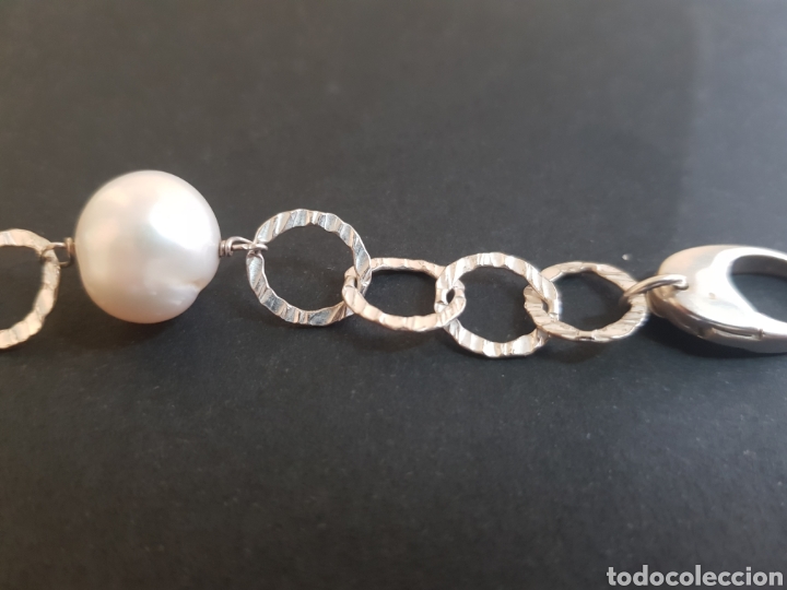 Joyeria: #454 PULSERA DE PLATA DE LEY CON PERLAS FORMA CIRCULAR 20cm - Foto 1