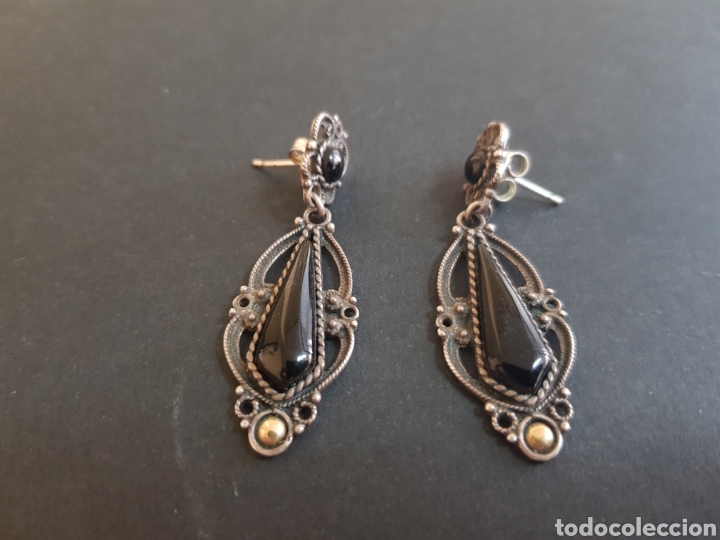 Joyeria: #545 PENDIENTES PLATA Y PIEDRA ONIX - Foto 1