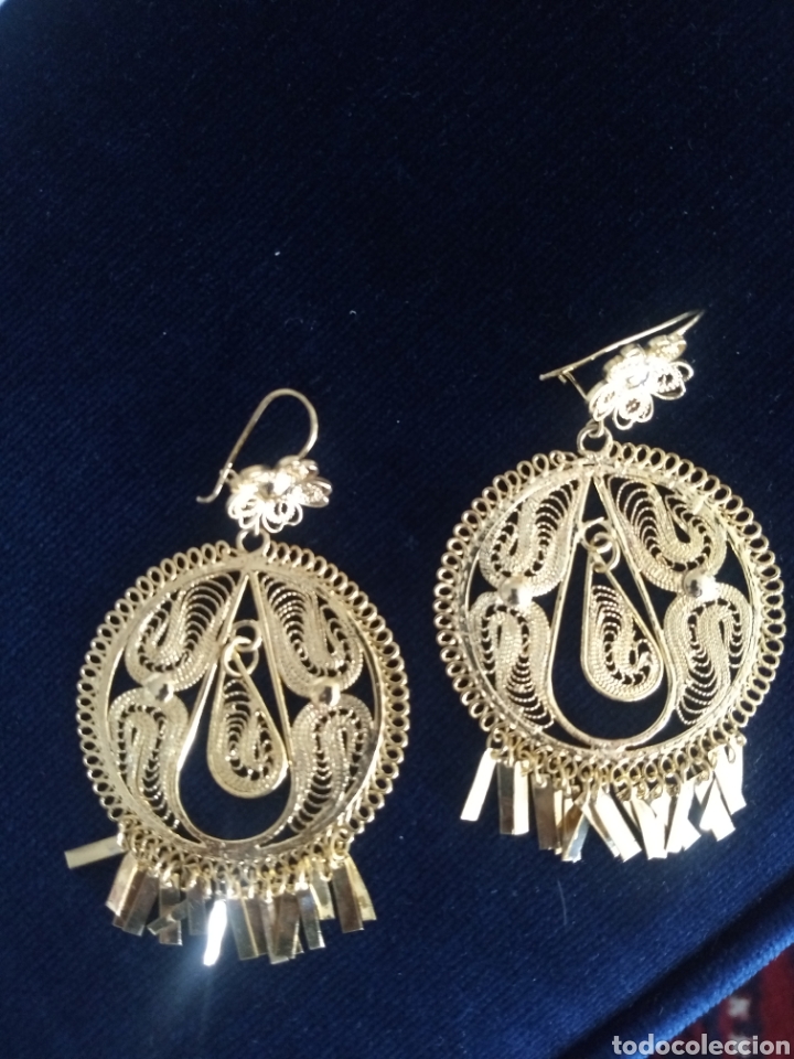 Joyeria: Pendientes de filigrana chapados - Foto 2