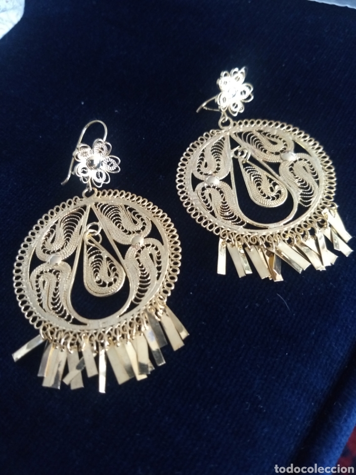 Joyeria: Pendientes de filigrana chapados - Foto 3