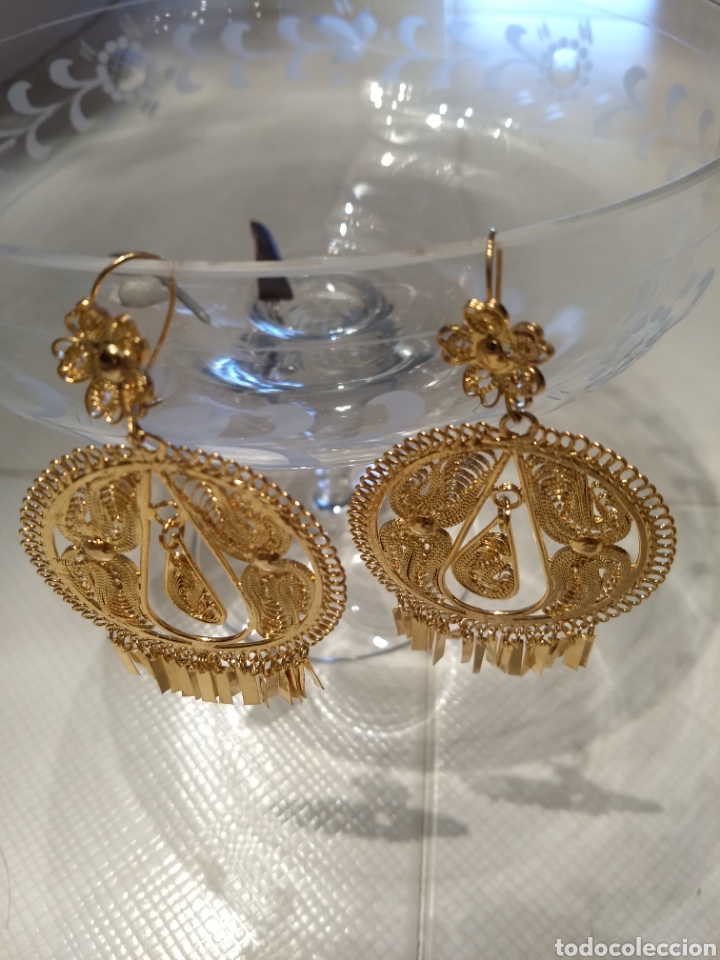 Joyeria: Pendientes de filigrana chapados - Foto 6