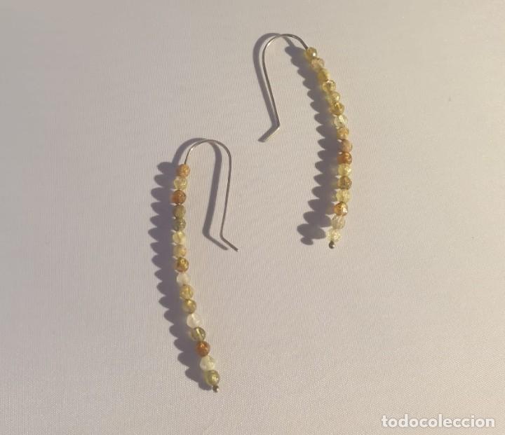 Joyeria: Pendientes granate grosularia en plata de ley - Foto 1