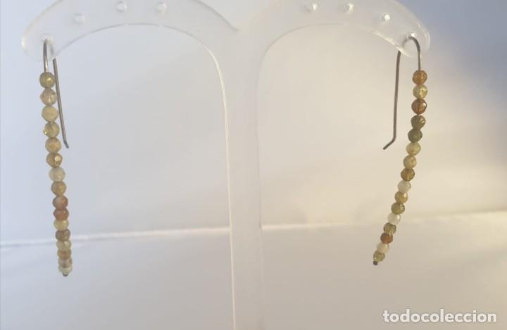 Joyeria: Pendientes granate grosularia en plata de ley - Foto 4