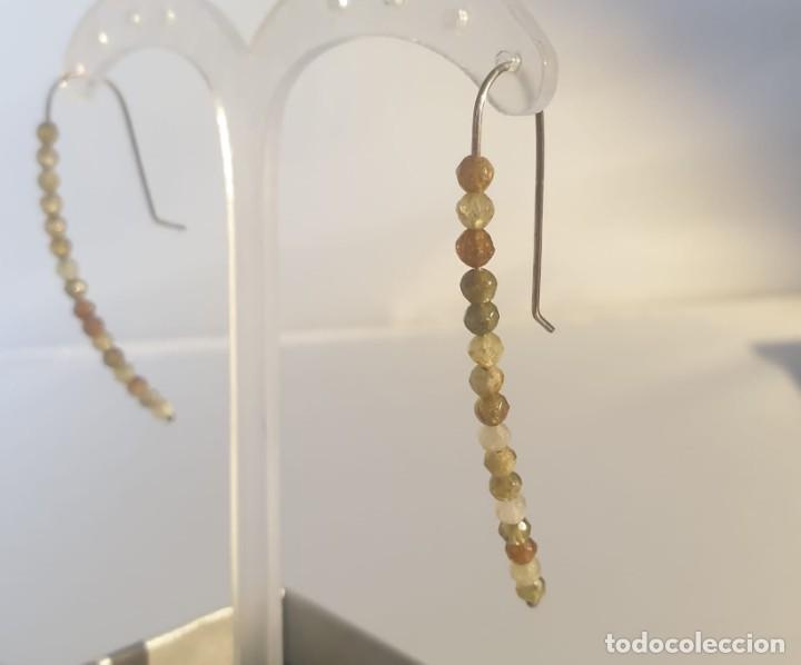 Joyeria: Pendientes granate grosularia en plata de ley - Foto 5