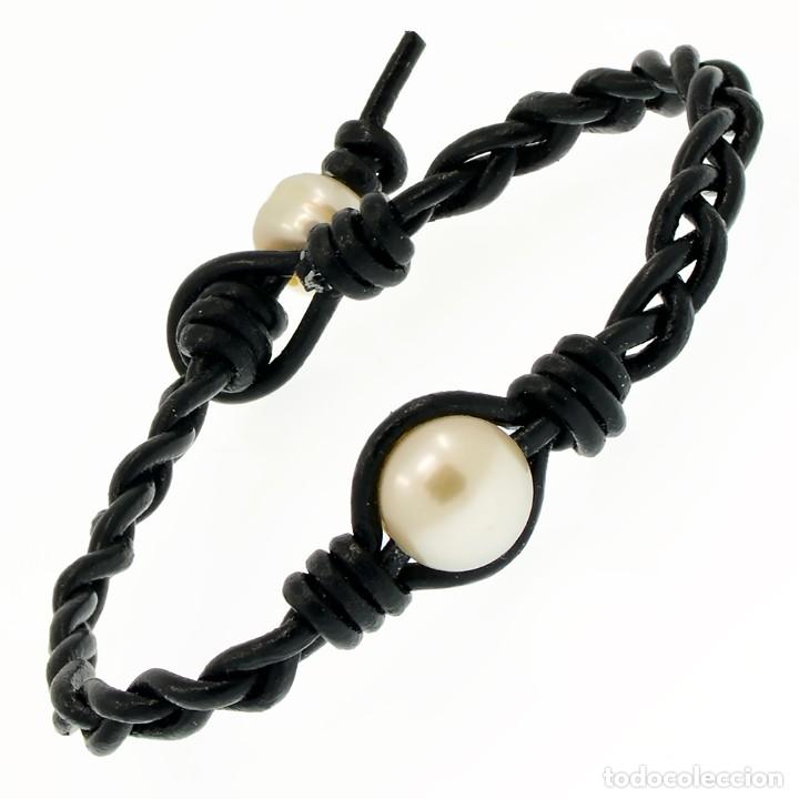 Joyeria: PULSERA DE PERLAS CULTIVADAS Y CUERO - Foto 1