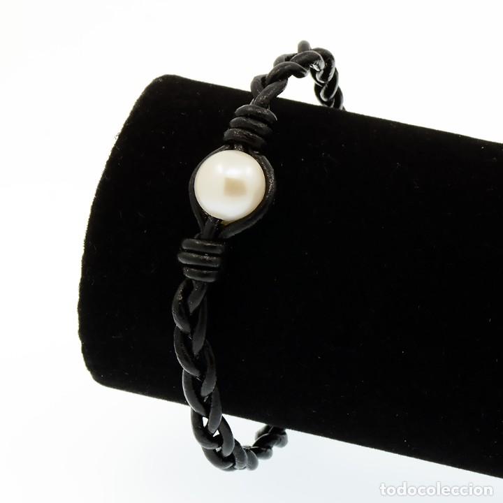 Joyeria: PULSERA DE PERLAS CULTIVADAS Y CUERO - Foto 2