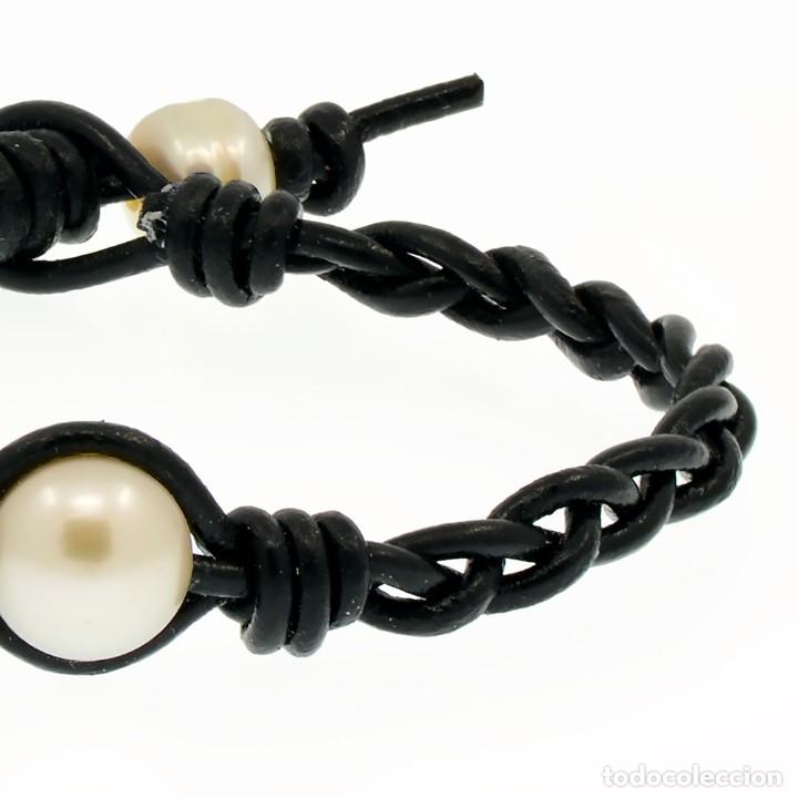 Joyeria: PULSERA DE PERLAS CULTIVADAS Y CUERO - Foto 5
