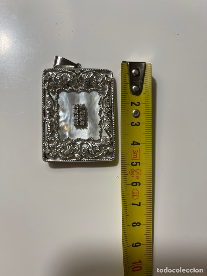 Joyeria: Colgante rectangular en n&aacute;car. - Foto 3