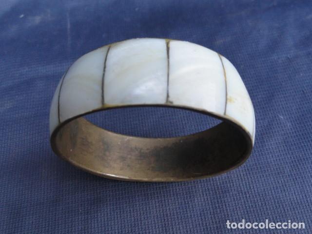 Joyeria: BONITO BRAZALETE DE NACAR Y METAL. - Foto 4