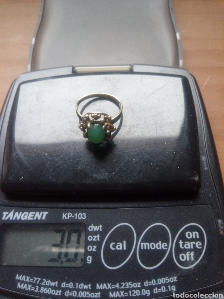 Joyeria: Anillo de oro 333 con Esmeralda gabuldon - Foto 2
