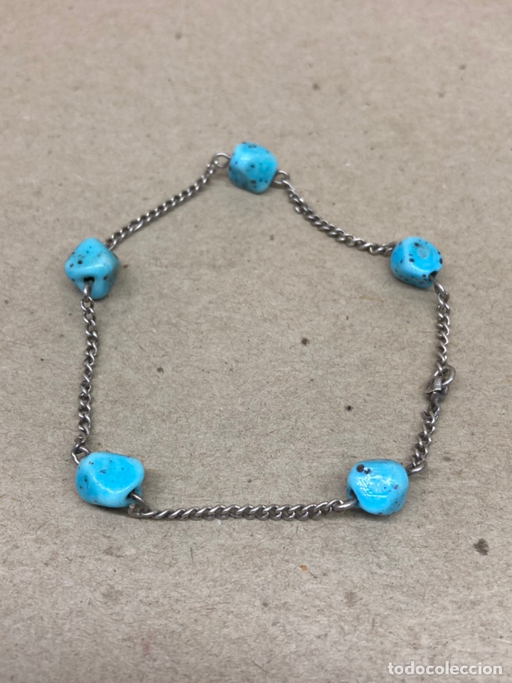 Joyeria: Pulsera de plata y turquesa - Foto 1