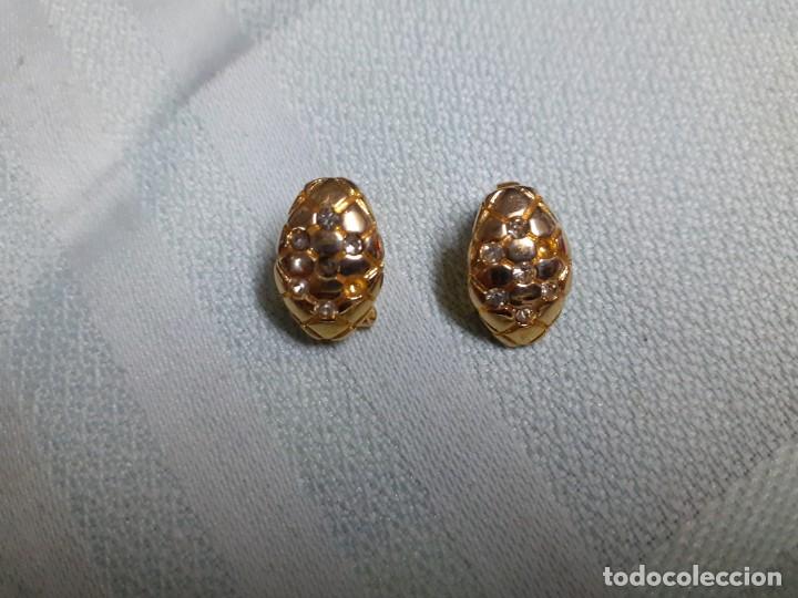 Joyeria: PENDIENTES DORADOS CON BRILLANTITOS - Foto 1