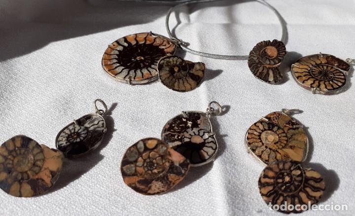 Joyeria: Conjunto de colgante y Pin de Amonites - Foto 2