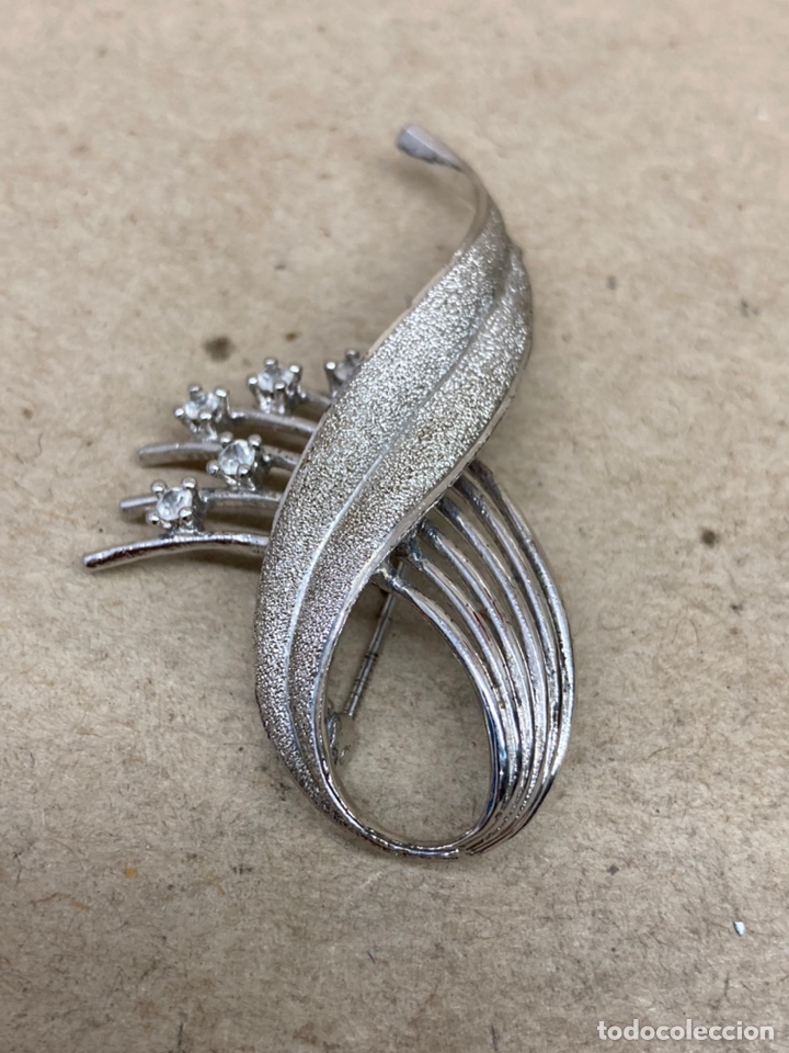 Joyeria: Broche de plata rodiado y circonitas /B48 - Foto 1