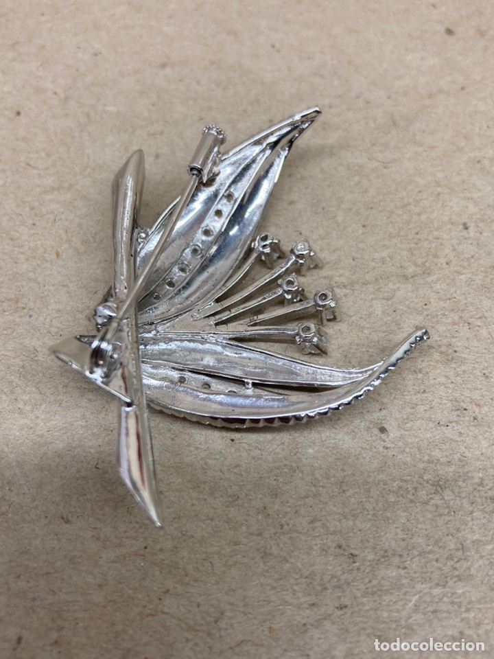 Joyeria: Broche de plata rodiado y circonitas /B154 - Foto 2