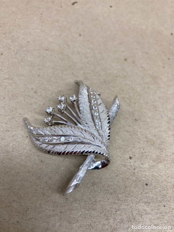 Joyeria: Broche de plata rodiado y circonitas /B154 - Foto 1