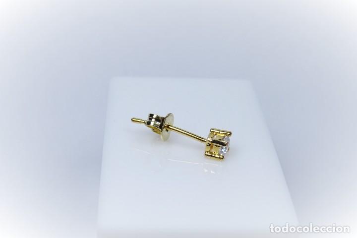 Joyeria: Pendiente en oro y piedra blanca para chico - Foto 2