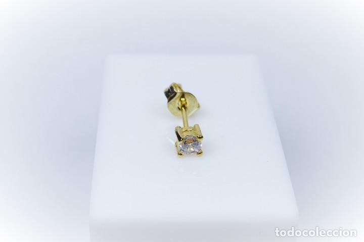 Joyeria: Pendiente en oro y piedra blanca para chico - Foto 4