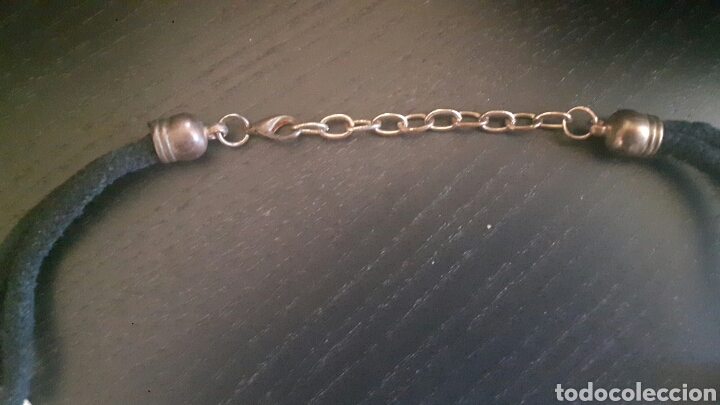 Joyeria: Collar cadena dorada con cuentas de cristal negro - Foto 4