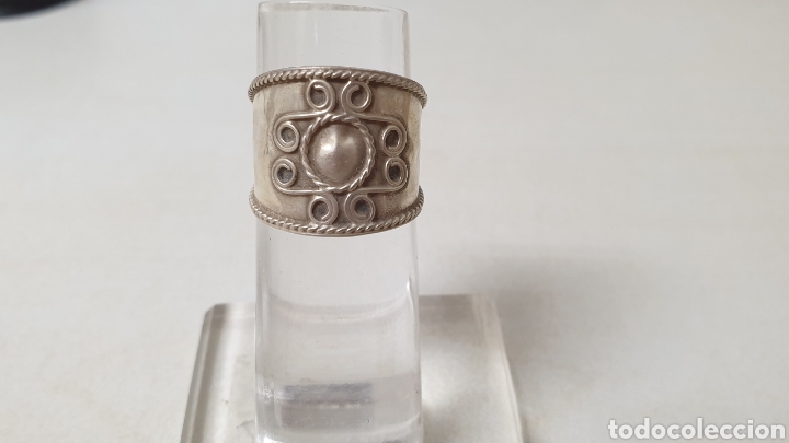 Joyeria: ANILLO ANCHO DE PLATA DE LEY CONTRASTE - Foto 2