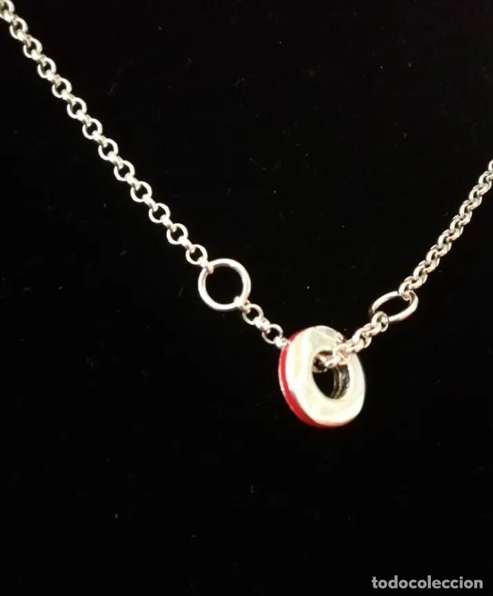 Joyeria: GARGANTILLA DE PLATA DE LEY CON ESMALTE ROJO. CIRCULO - Foto 1