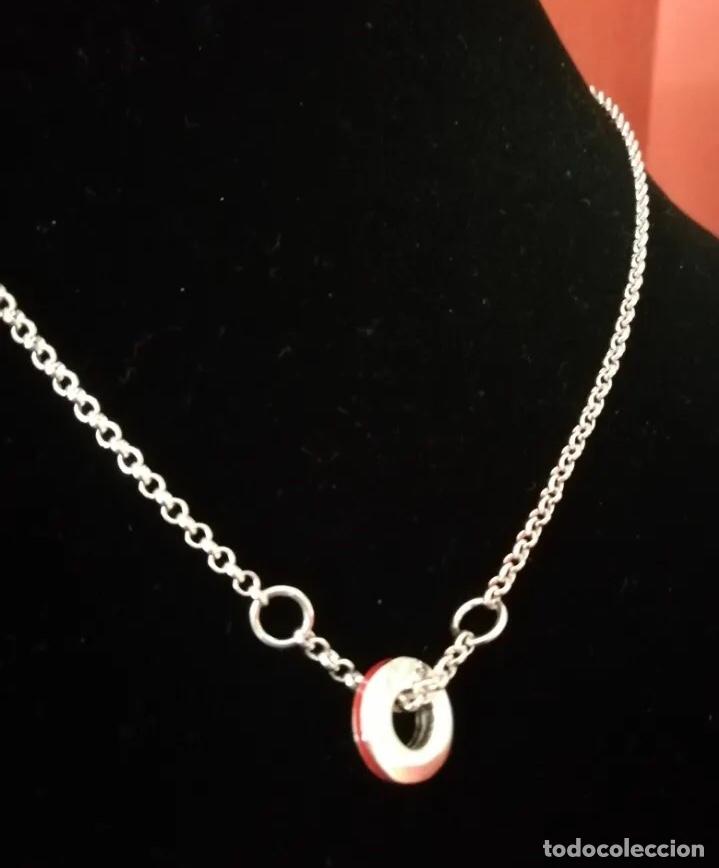 Joyeria: GARGANTILLA DE PLATA DE LEY CON ESMALTE ROJO. CIRCULO - Foto 3
