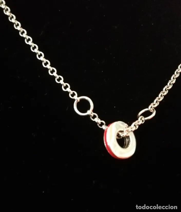 Joyeria: GARGANTILLA DE PLATA DE LEY CON ESMALTE ROJO. CIRCULO - Foto 4