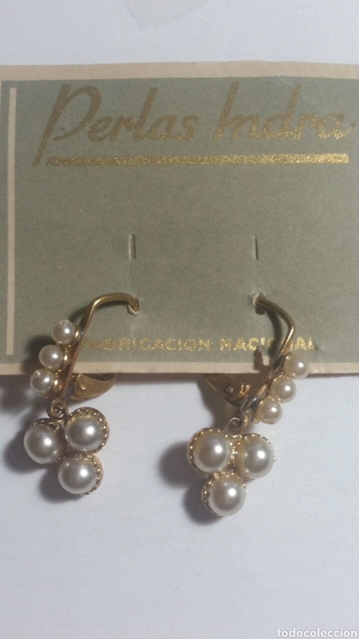 Joyeria: Pendientes A&Ntilde;OS 40 perlas marca INDRA sin uso - Foto 2
