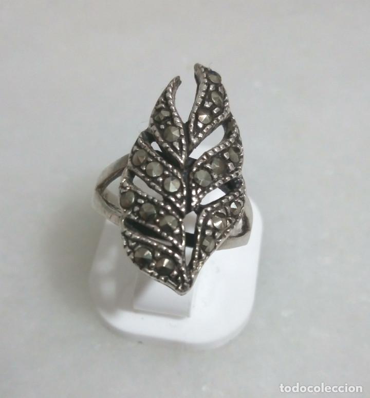 Joyeria: ANILLO (TALLA 15) DE PLATA DE LEY CON MARQUESITAS - Foto 2