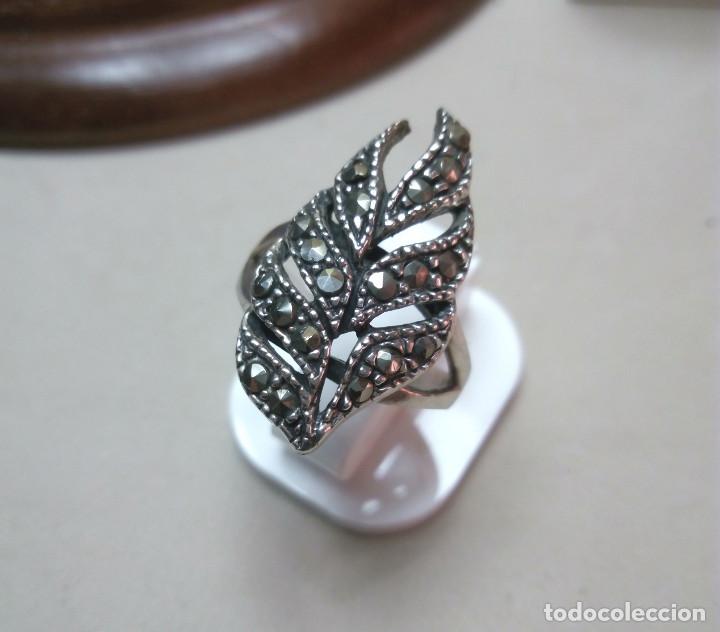 Joyeria: ANILLO (TALLA 15) DE PLATA DE LEY CON MARQUESITAS - Foto 1