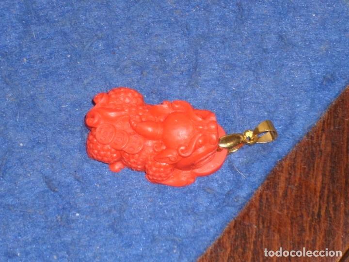 Joyeria: COLGANTE DE CINABRIO DRAGON O PERRO FOO. - Foto 3